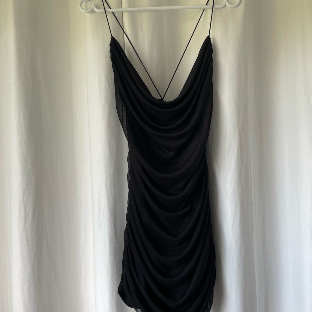 Garage Cinched Little Black Dress